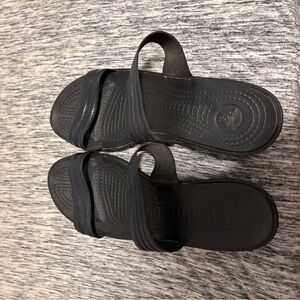 Crocs Black wedge Slide Sandals